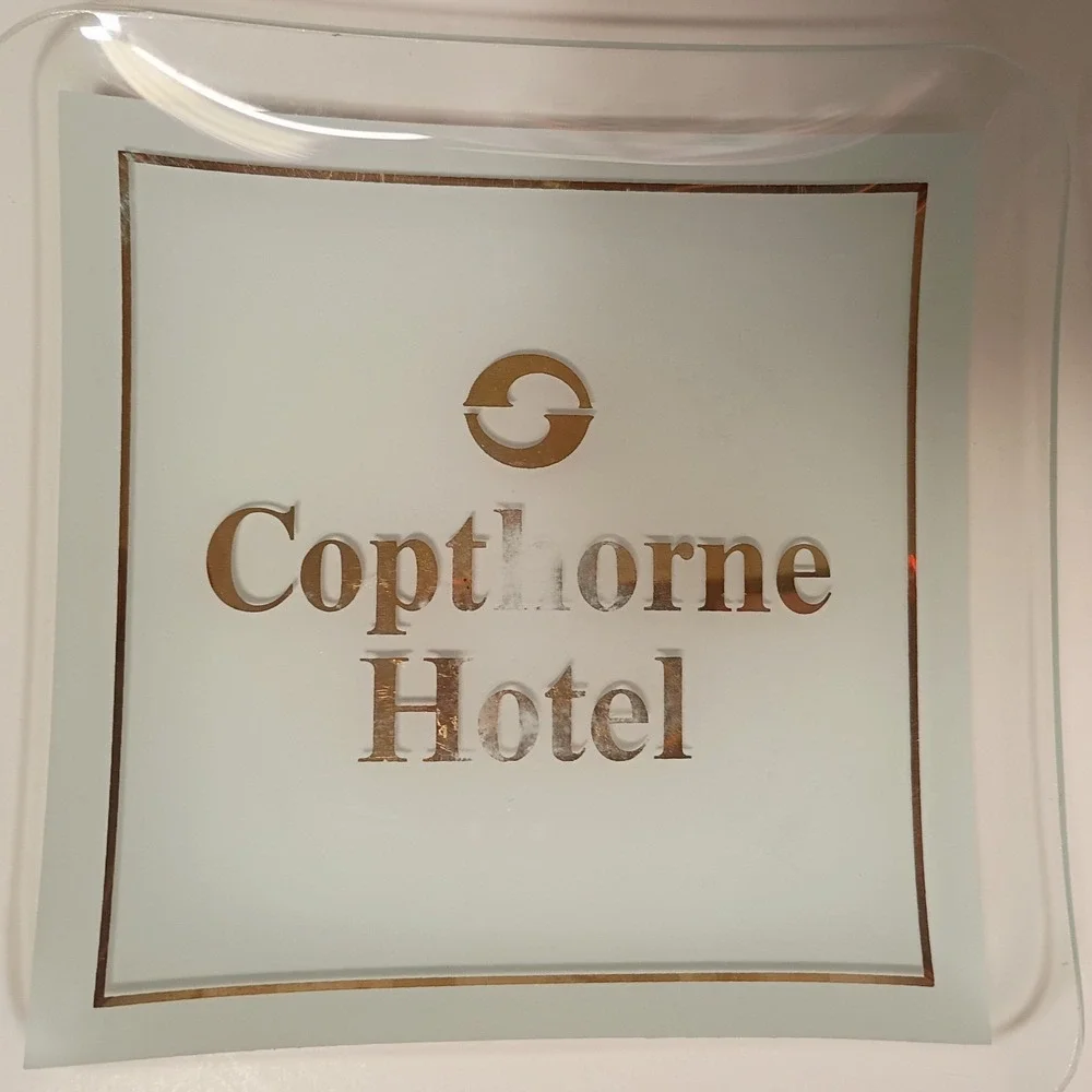 3 PC UK Portcullis Art Glass Trinket Ashtray‎ House Of Commons, Copthorne, Dene - Picture 3 of 7